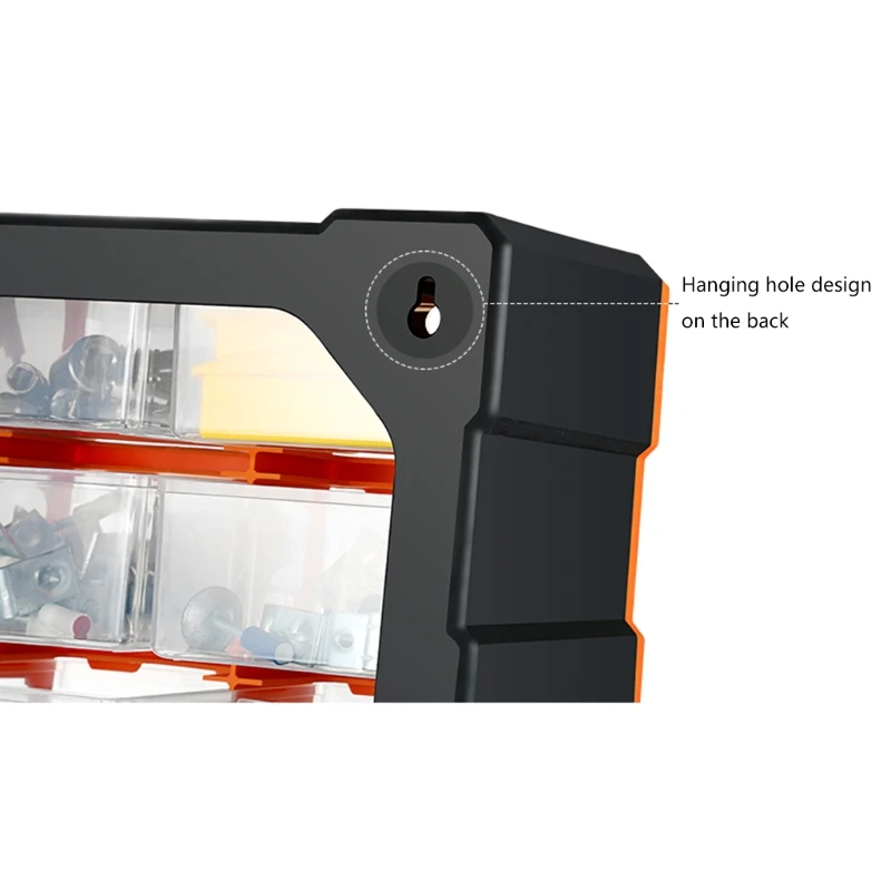 Multifunctional Plastic Multi-cell Compartment Hardware Storage for Screws Bolts and Small Parts 7.87x11.81x6.5\