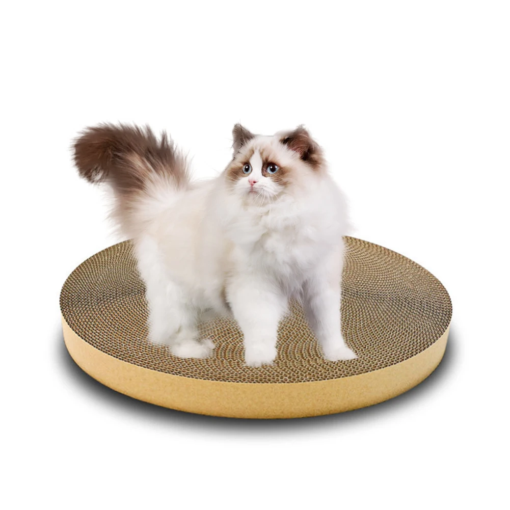 Cat Scratch Pads Round Corrugated Replacement Honeycomb Mesh Design Anti-Scratch Cat Scratcher Bed Toy Supplies Pet Products