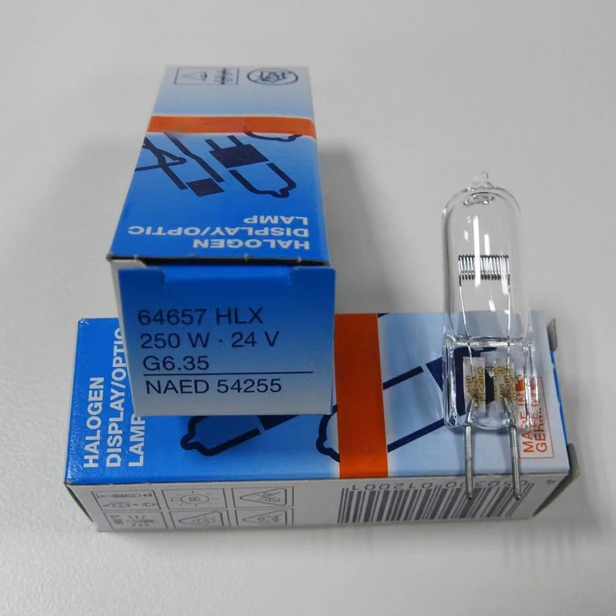Original Projection Lamp Tungsten Halide Bullb  64657 HLX 24v 250W G6.35 Fit For Projection Equipment 1 Piece