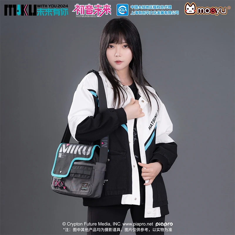 

Moeyu Anime Hatsune Miku Messenger Crossbody Bag for Women Men Vocaloid Cosplay Student School Bags Shoulder Tote Bag Handbag