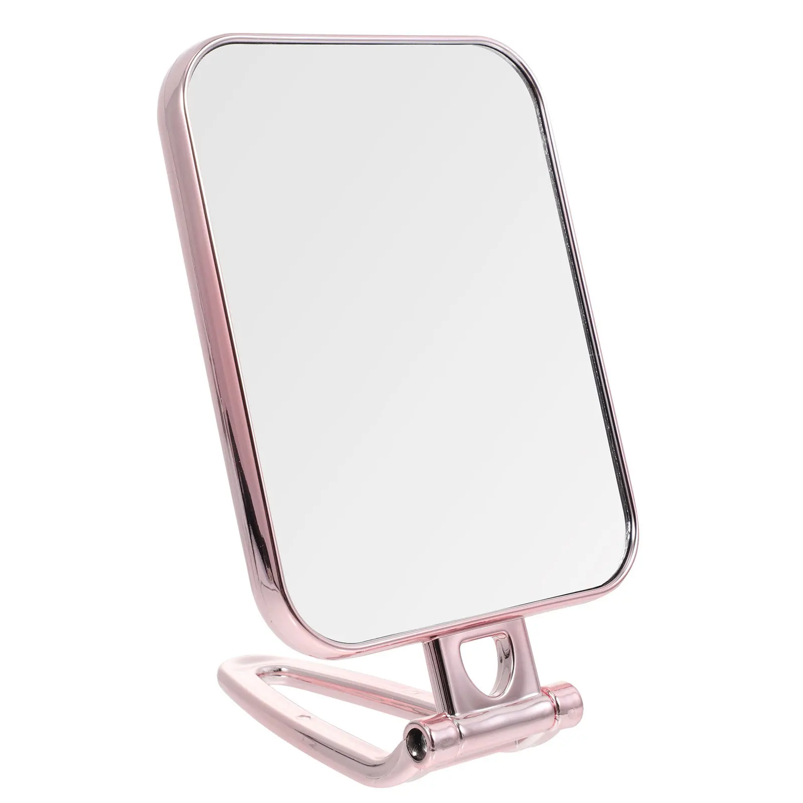 1 個ポータブル化粧鏡折りたたみ拡大鏡ハンドヘルドミラー旅行用ホームバスルーム化粧台女性レディース美容アクセサリー