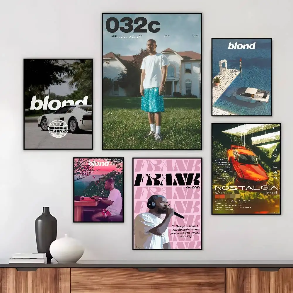 1pc A-Frank Ocean Blond Poster Art canvas HD aesthetic Printing Paper Wall Art for Living Room Bar fashion Home Decor