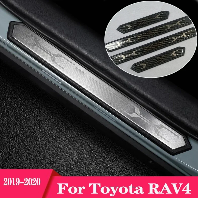

Для RAV4 2019 2020 2021, модификация педали приветствия, оригинальная педаль на порог, защита от царапин для дверей, автомобильные аксессуары