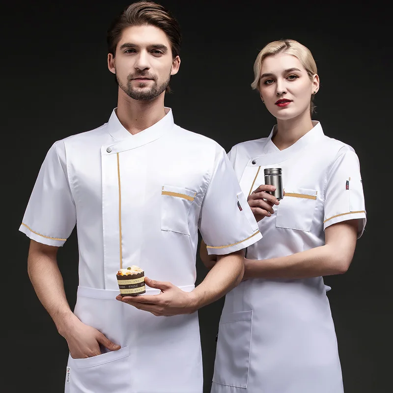 여름 요리사 유니폼 주방 재킷 음식 서비스 요리 셔츠 레스토랑 요리 의류 베이커리 카페 웨이터 웨이트리스 작업복
