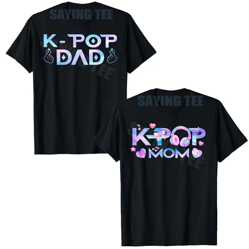Camiseta Divertida de Aniversário K-Pop para Pais e Filhos, Presente Criativo, Camiseta de Moda Combinando para Mulheres e Homens, com Estampa de Letr