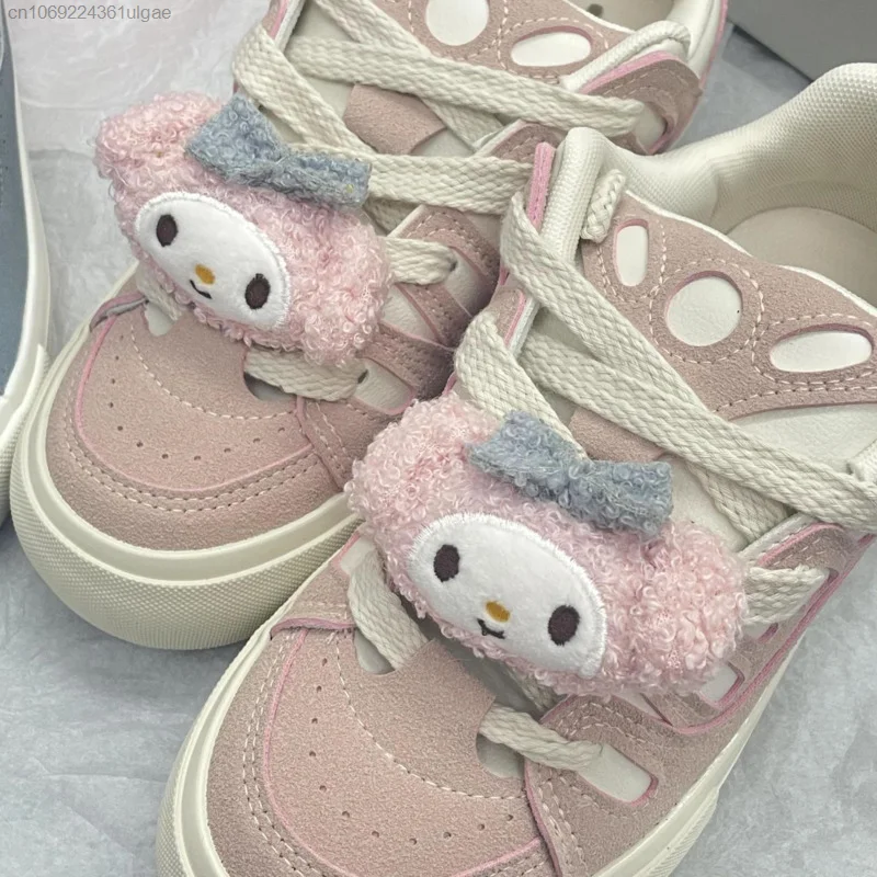 Sanrio Cartoon Hello Kitty Plush Shoe Buckle Accessories Melody Brooch Sneakers DIY Decorative Shoelace Buckle Trend Accessories