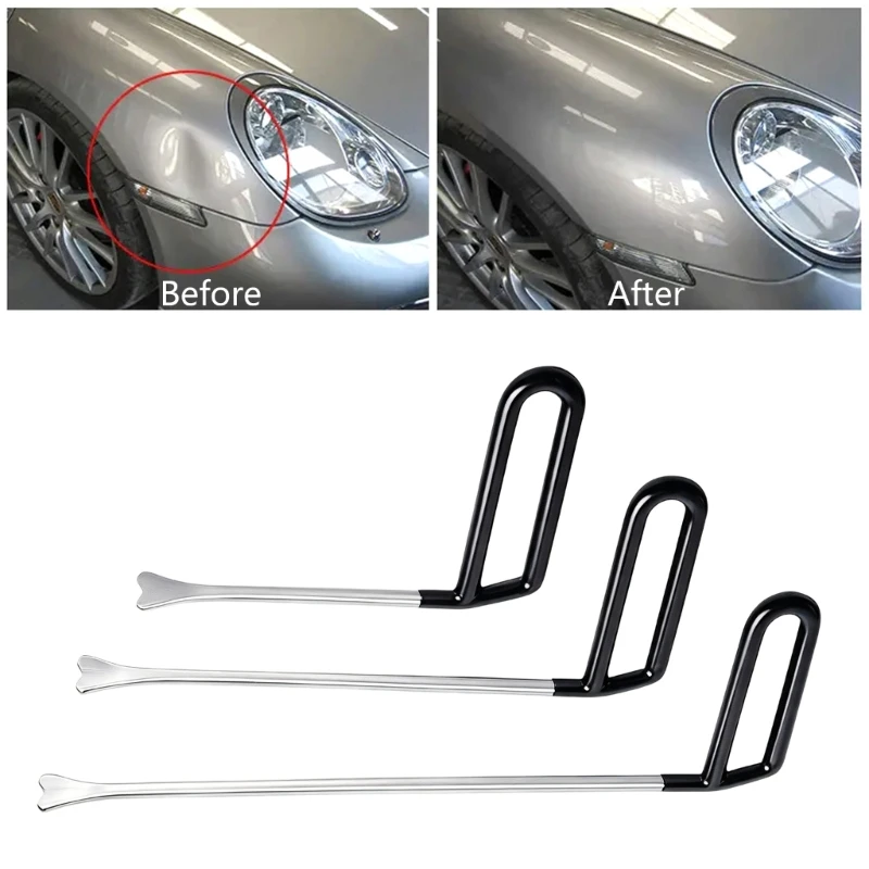 Automotive Body Repair Pry Rod for Vehicle Panel Access, Grip Handle Manual Tool with Flat Tip for Repair Work
