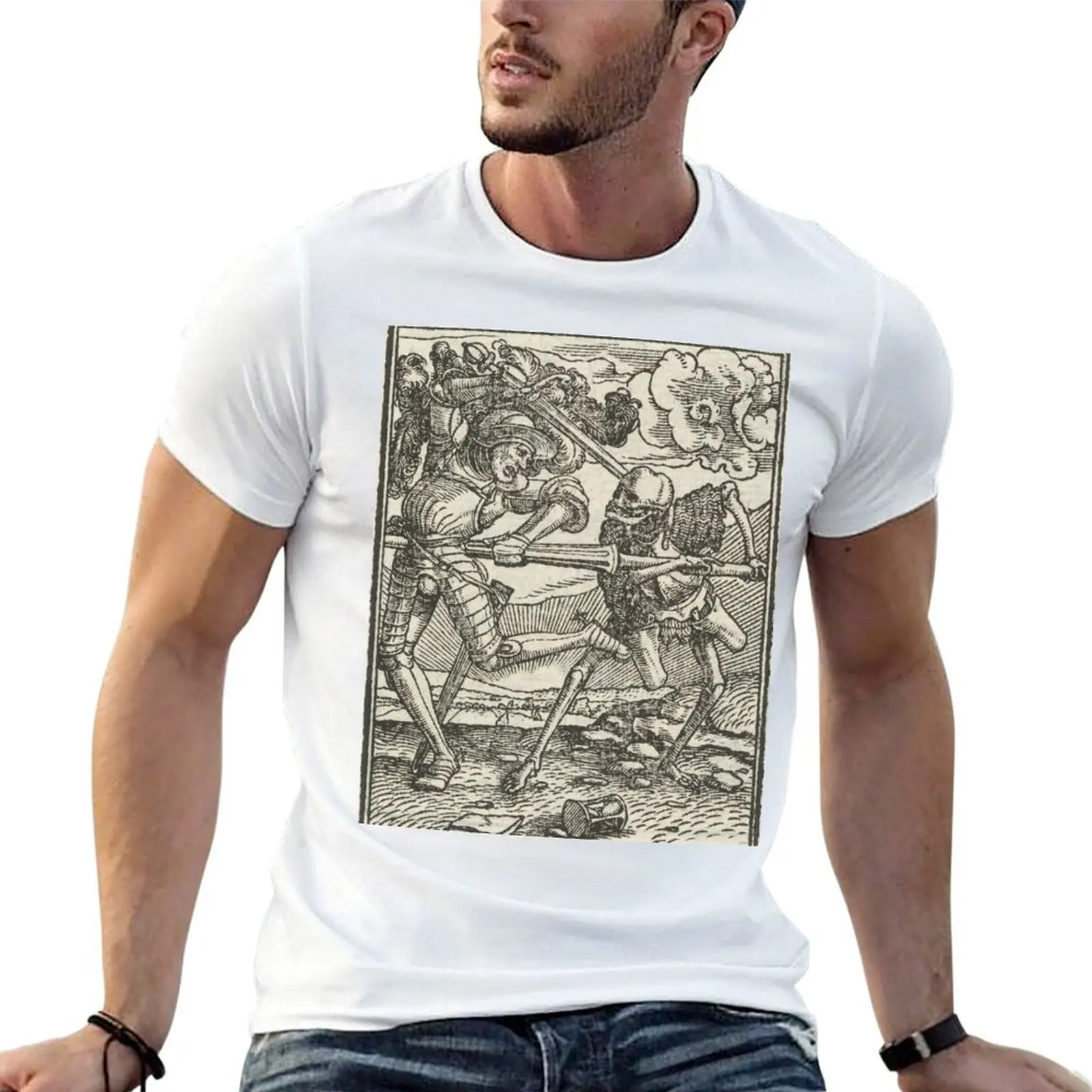 

The Dance of Death - Hans Holbein T-Shirt man t shirt luxury cotton t shirts high quality man t shirt heavy cotton T-shirt