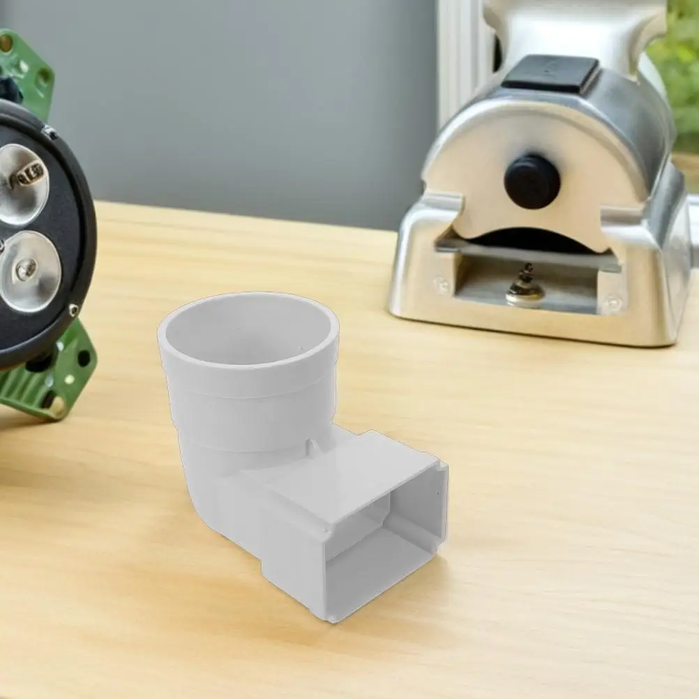 2pcs Gutter Elbow Extension Rainwater Downspout Gutter Elbow Connector Plastic Gutter Downspout Extension for Rainwater Drainage