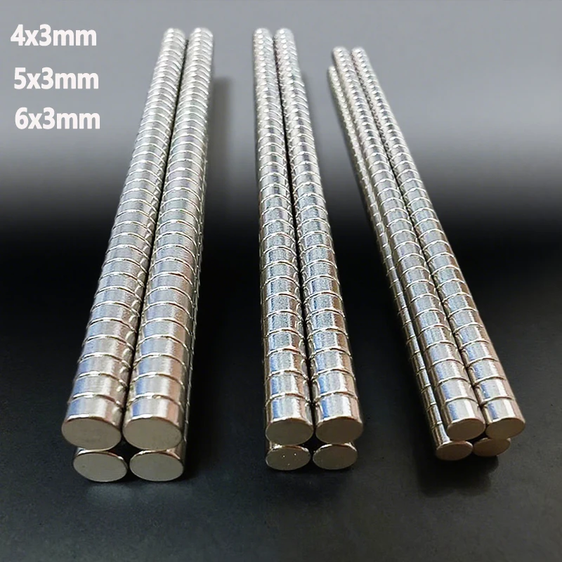 50-1000pcs Small Round Magnet 4x3 5x3 6x3mm Refrigerator Fridge Craft Diy Office Garage Tool Home Decor 4*3 5*3 6*3mm Accessory