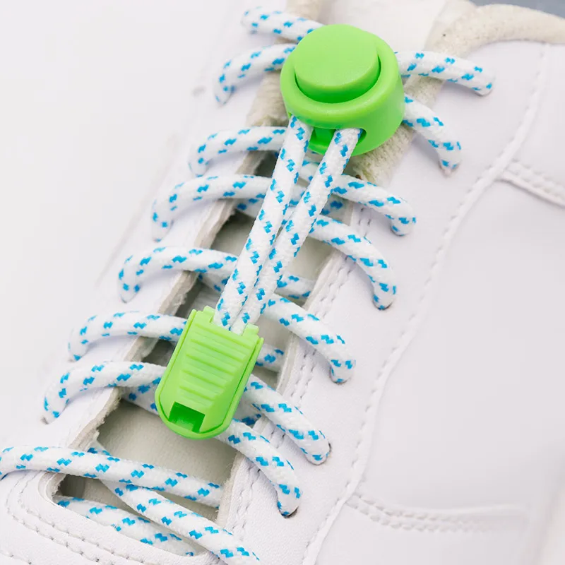 20 Color Lazy No Laces Lock Buckle No Tie Solid Color Combination Plastic Elastic Laces Tip Lazy Shoelace Sportswear Accessories