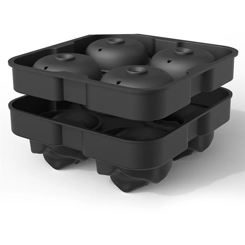 

RM-4PCS Ice Cube Mold Tray Stackable Silicone Ice-Cube Mold For Whiskey Cocktails Beverages Iced Tea Bloom Rose Mold
