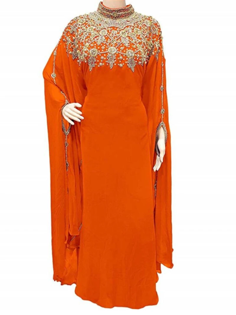 Women Dress New Moroccan Dubai Kaftans Farasha Abaya Dress Very Fancy Long Gown