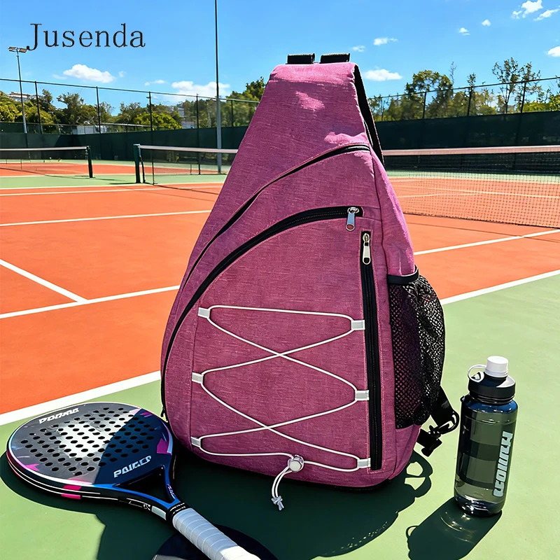 

Jusenda New Padel Racket Pickleball Bag WoMen's Crossbody Bag Adjustable Sling Lightweight Paddle Sports Bag