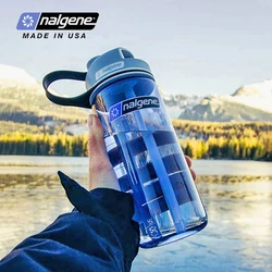 Nalgene-butelka na wodę ze słomką sportowy na świeżym powietrzu, przenośny butelka do picia z tworzywa sztucznego, wędrówka do biegania, 590ml