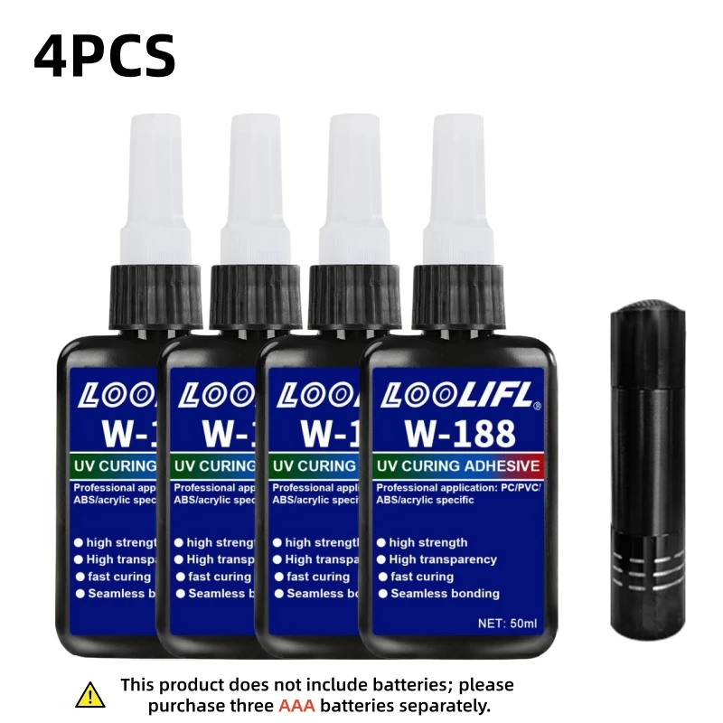 UV-Harz-Set mit Lampe, 50 ml UV-Klebstoff für schnelles Verkleben und Aushärten – professionelle UV-Taschenlampe zum Verkleben von Schmuck, zum Schweißen von Kunststoffen und zur Reparatur von Glas/Acryl – robustes Harz-Set für Bastelarbeiten. – Detail 8