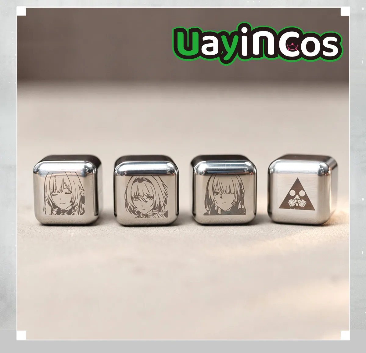 4pcs In stock Official GIRLS' FRONTLINE 2:EXILIUM Koleda Alva Voymastina Stainless steel ice cube ice set Anime Game Toy Gifts C