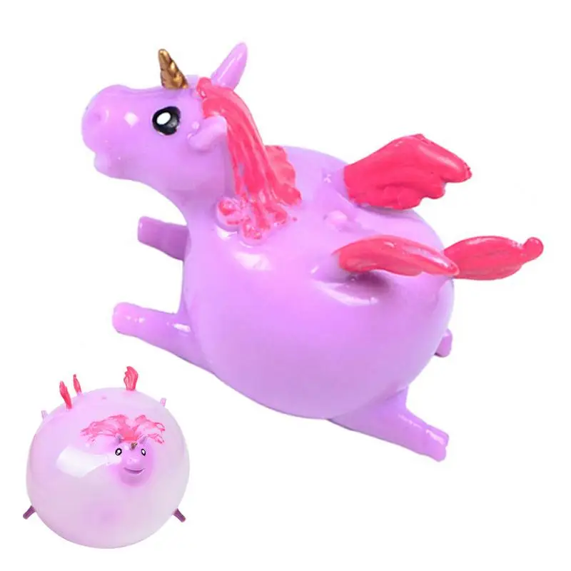 Inflatable Animal Toys Novelty 3D Cartoon Horse Balloon Inflatable Balloon Squeeze Ball Hopping Toy Bouncy Hopper Animals TPR