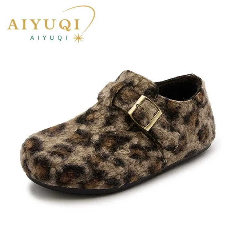 

AIYUQI Fluffy Shoes Women Wear New Casual Flat Shoes For Autumn 2025 Female Slip-on Shoes Retro Loafers Women
