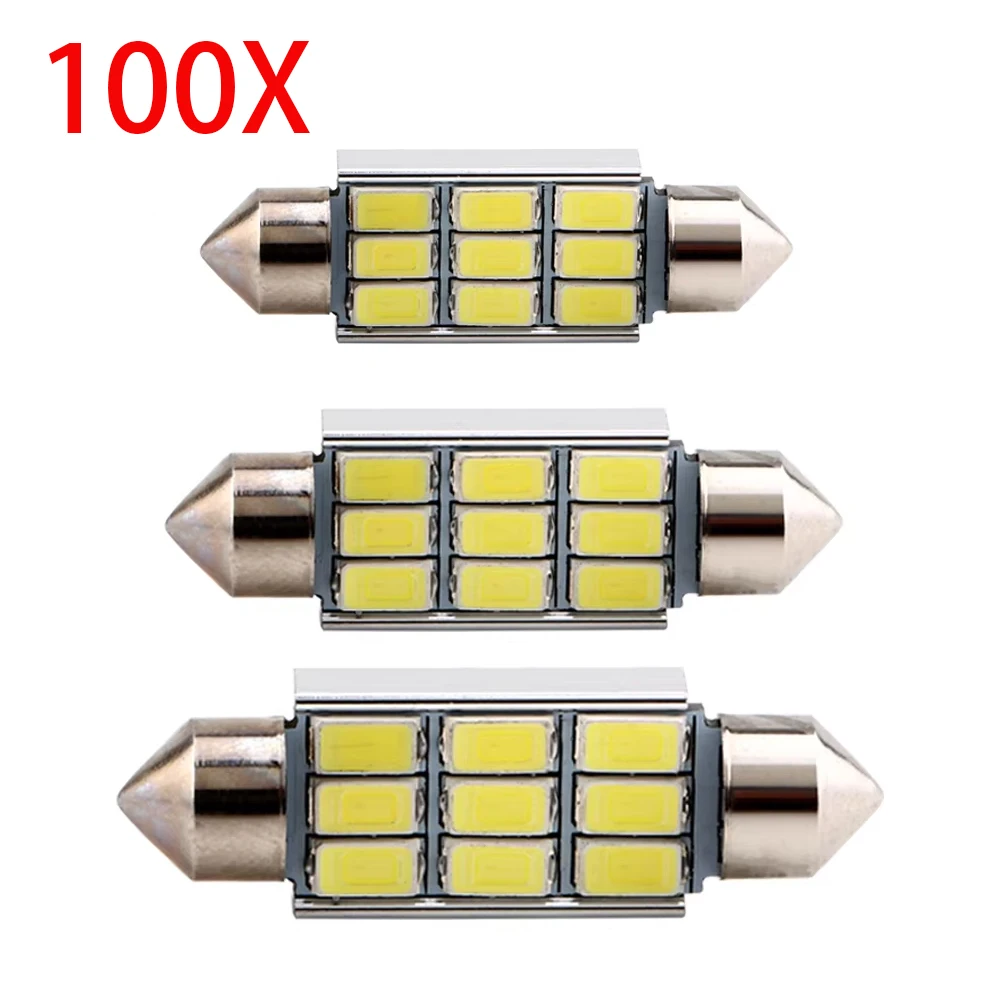 

Wholesale! 100X C5W Canbus Festoon Dome Reading Light 5730 9 SMD Error Free Car Auto Bulb License Plate Lights 36mm 39mm 41mm