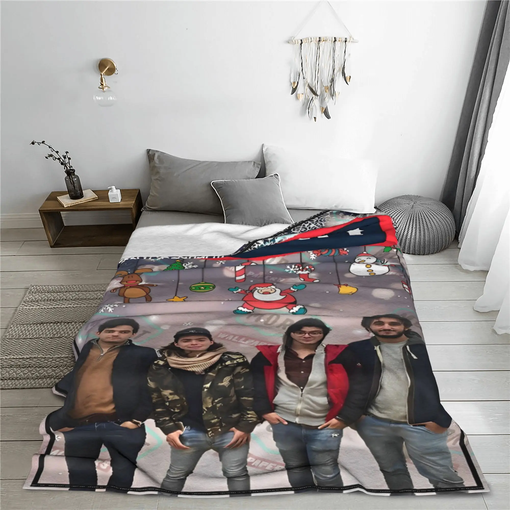 Morat Christmas Blankets Fleece Spring Autumn Pop Music Band Multi-function Super Soft Throw Blanket for Bedding Bedroom Quilt