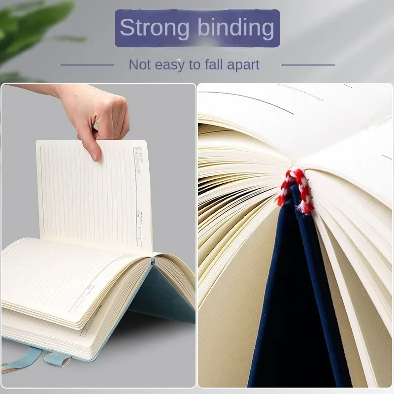 A5 200Page Dorian Paper Thickened Notebook Business PU Soft Leather Horizontal Line Notebook School Office Supplies Lined