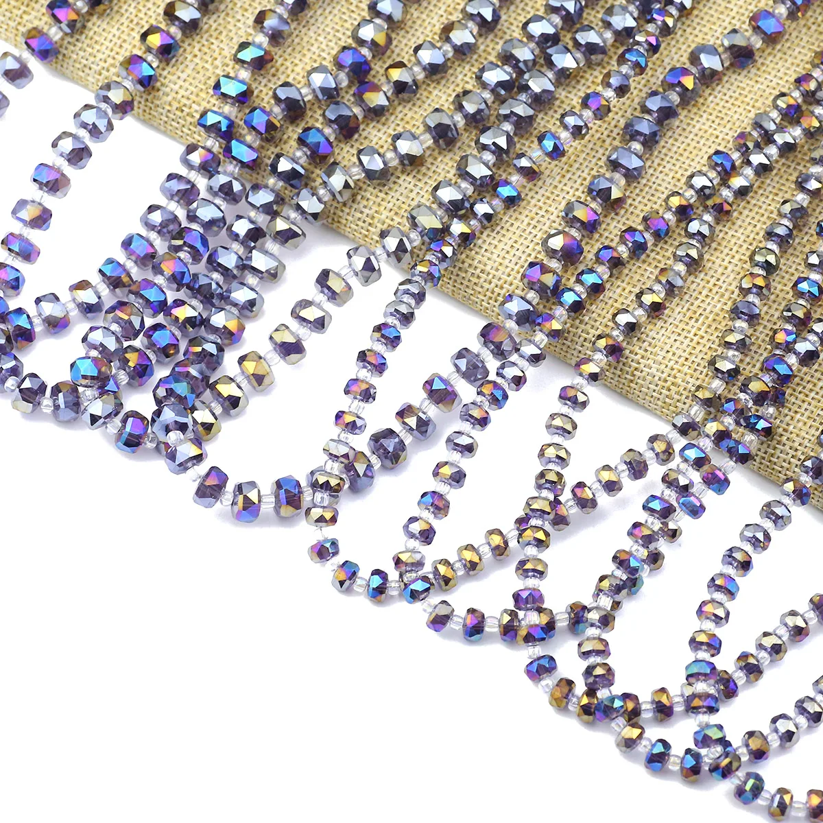 6/8mm Lose Perlen Österreichischen Kristall AB Farbe Flache Runde Rad Form Spacer Für DIY Schmuck Machen Charms armband Zubehör