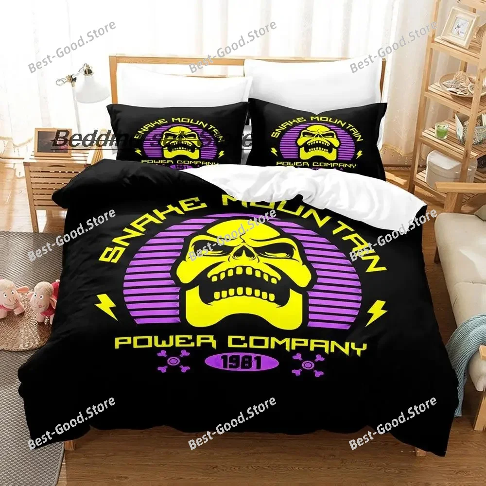 2014 Skull Skeletor Bedding Set Single Twin Full Queen King Size Bed Set Teenager Bedroom Duvetcover Sets 3D Anime Bed Sheet Set
