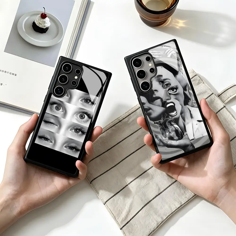 Fashion Eyes Phone Case For SAMSUNG S26 25 24 S22 S20 ULTRA S21 S30 23 Note5 S8 Plus S9 S10E Lite PC+TPU Funda
