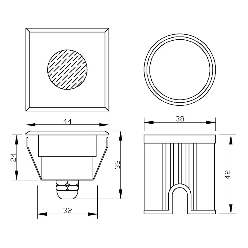 Spot lumineux LED encastrable dans le sol, imperméable conforme à la norme IP68, en acier inoxydable, éclairage d'extérieur, rvb, idéal pour une piscine, 12/24/2W, avec trou de 32mm