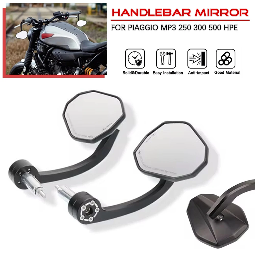 For Piaggio MP3 250 300 500 HPE Sport Scooter Motorcycle Rear View Mirrors 7/8