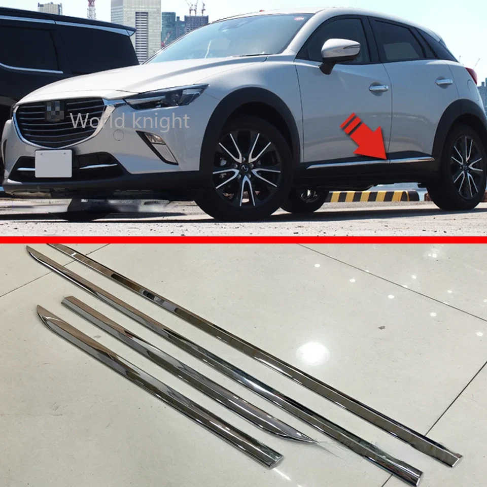 

Chrome Molding Door Body Strips For Mazda CX-3 cx3 2016 2017 2018 Accessories Trim Covers Car styling