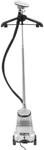 

Standing Garment Steamer for Clothes, 1800W Sng Wrinkle Remover with Roll Wheels - Heats in 60 Seconds, 0.79Gal Water
