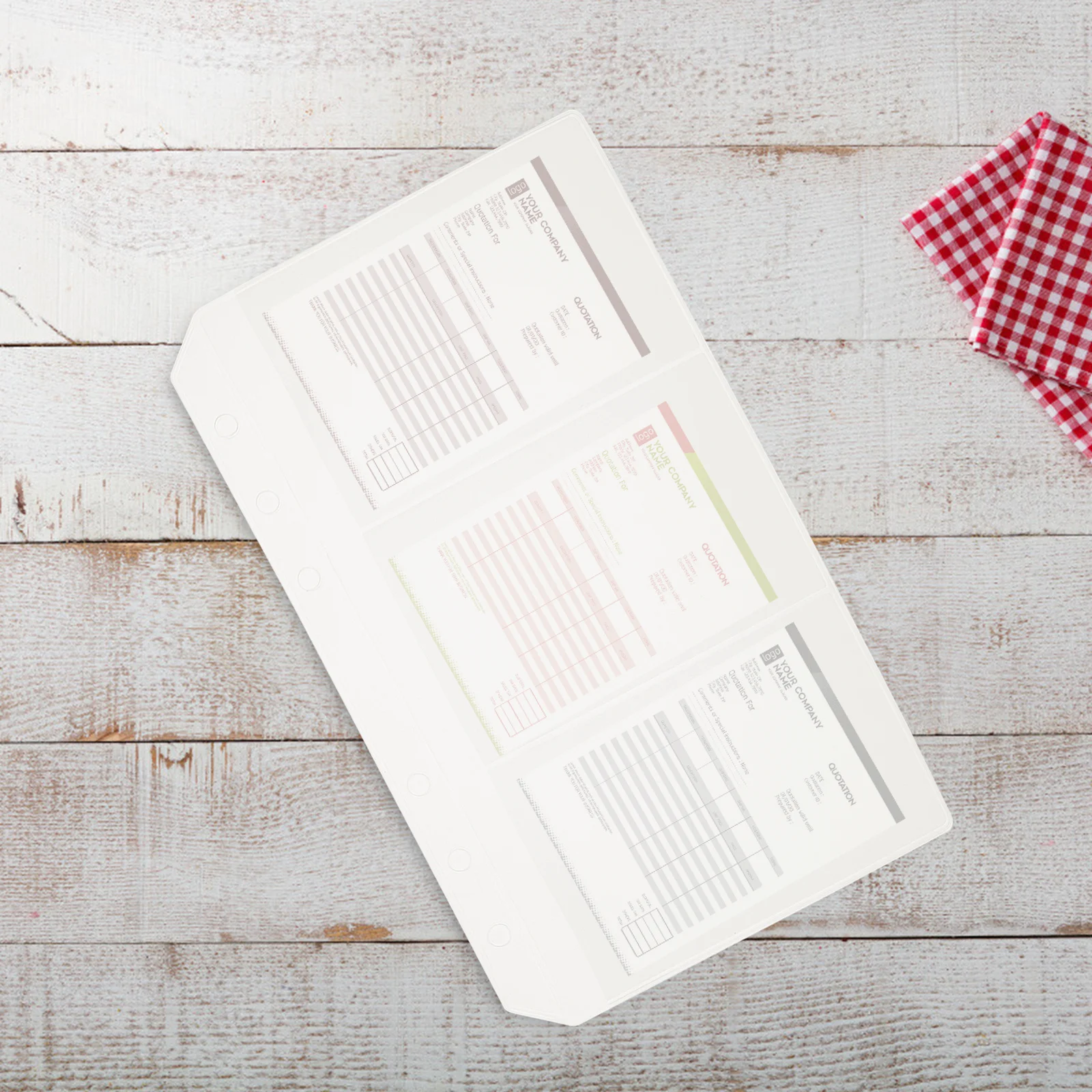 

10Pcs Eva Zipper Cards Holders Multi-Functional Loose Spiral Notebook Storage Pockets for Name Cards Notes White