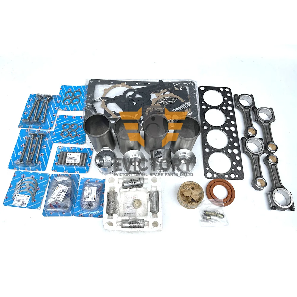 

Quanchang QC480 overhaul rebuild kit Piston ring liner gasket bearing valve crankshaft con rod