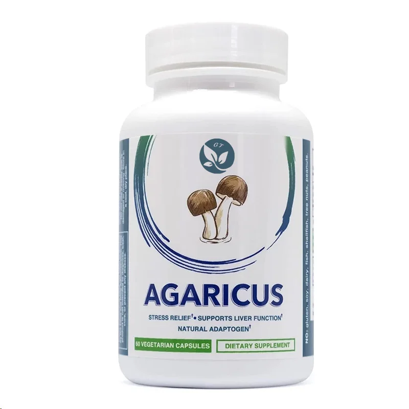 

Agaricus Blazei Pure Mushroom Extract Supplement, 60 Capsules, Relieves Stress, Supports Liver And Immune Function