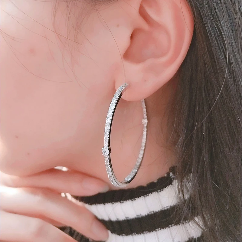 ZAKOL-pendientes de aro grandes clásicos de circonita AAA para mujer, exquisito regalo de joyería de circonia Micro pavimentada