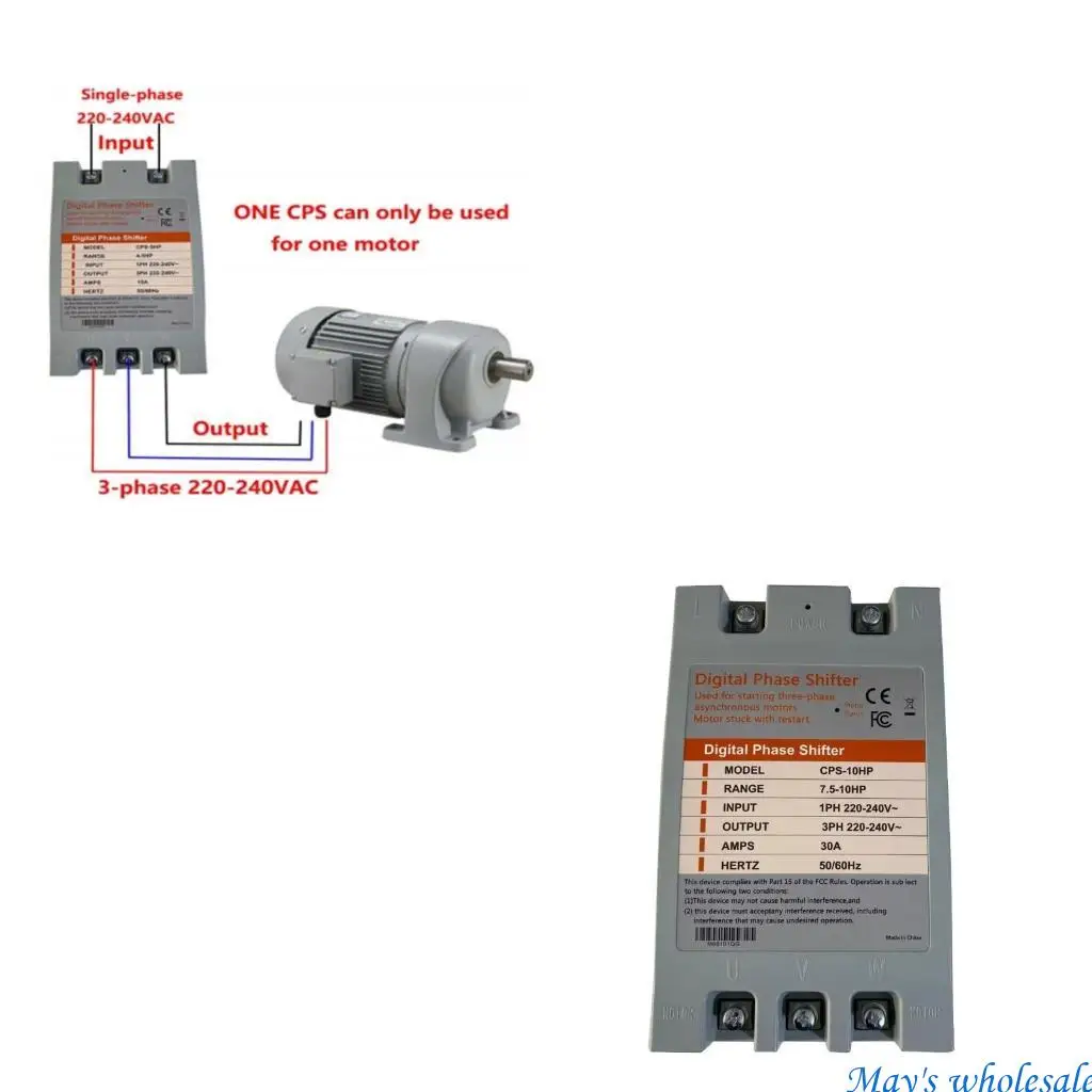 Lightweight Digital Phase Converter Phase Shifters for Various Three Phase Motors 448A