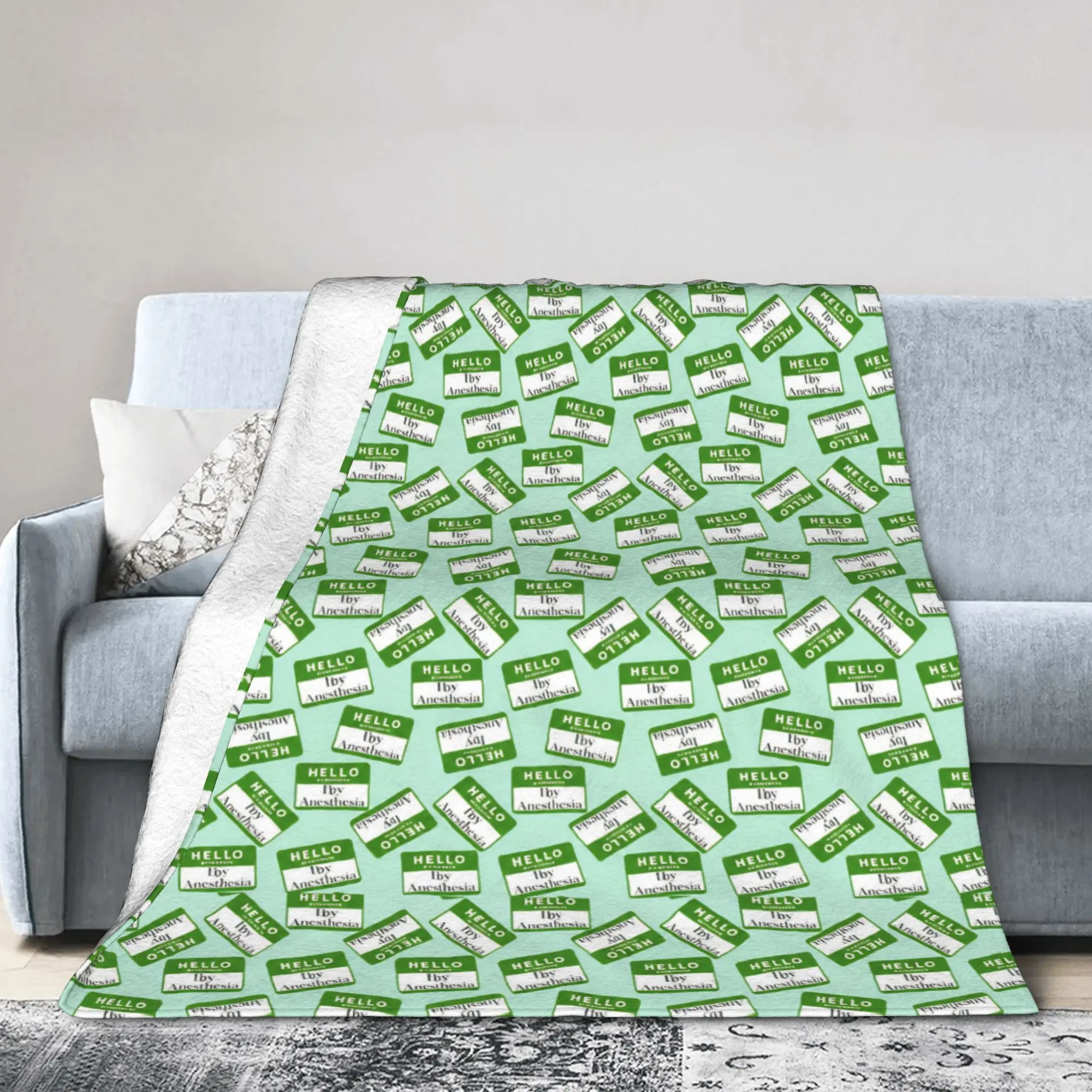 Anesthesia Anesthesiology Medical Flannel Blanket Anesthetist Vintage Bedding Throw Blankets for Bedspreads Lightweight Travel