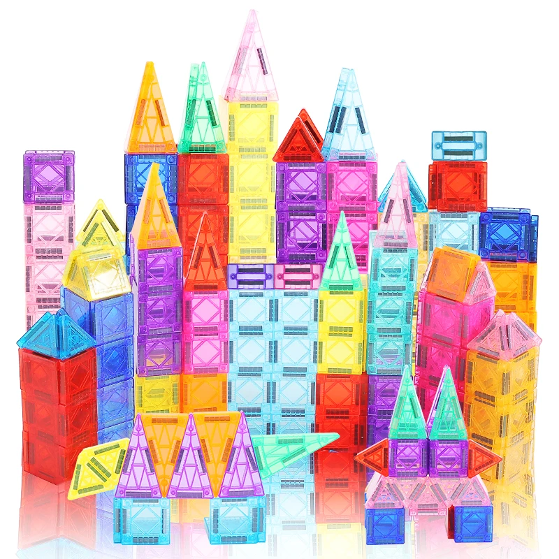 

Магнитные строительные блоки, строительные наборы для детей, мальчиков и девочек, сделай сам, Монтессори, развивающие игрушки, подарок, 32/66/96/136 шт.