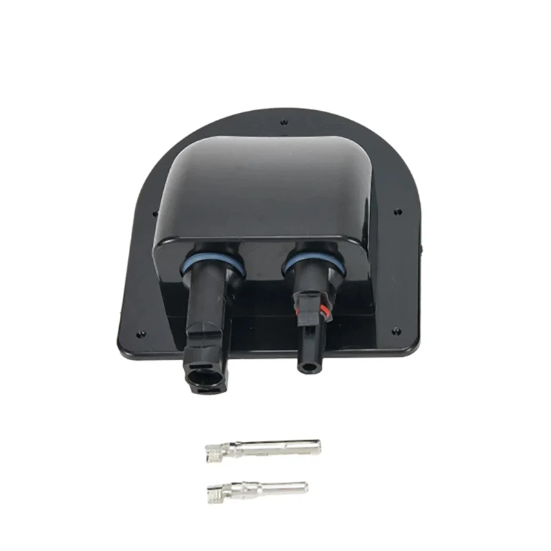 Solar Panel Double Hole Wire Cable Entry Gland Sealing Box Curved Cable Connector Waterproof For RV Caravan