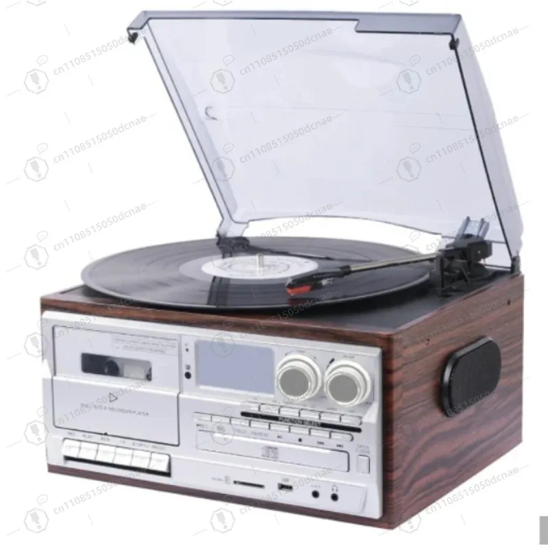 

Vinyl Record Player Turntable with CD Player AM FM Radio USB SD Direct Encoding Stereo Sound