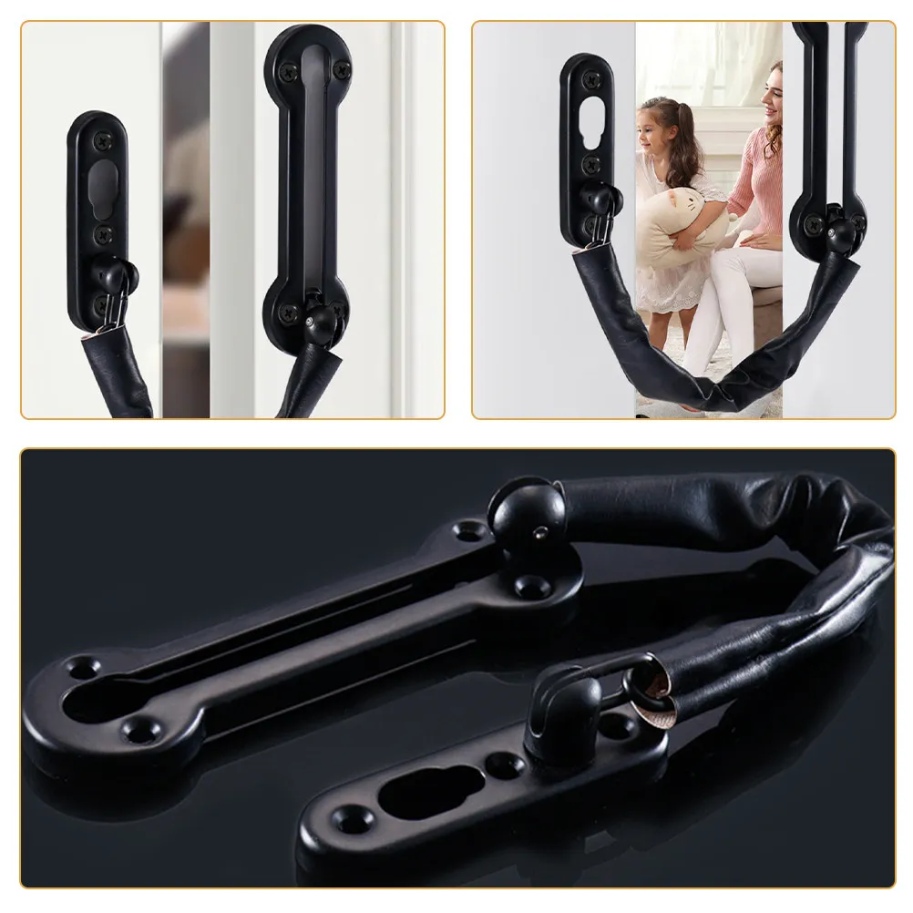

Stainless Steel Door Chain Lock Smooth Surface Modern Design Easy Install Security Chain for Hotel Restaurant Office Home Door