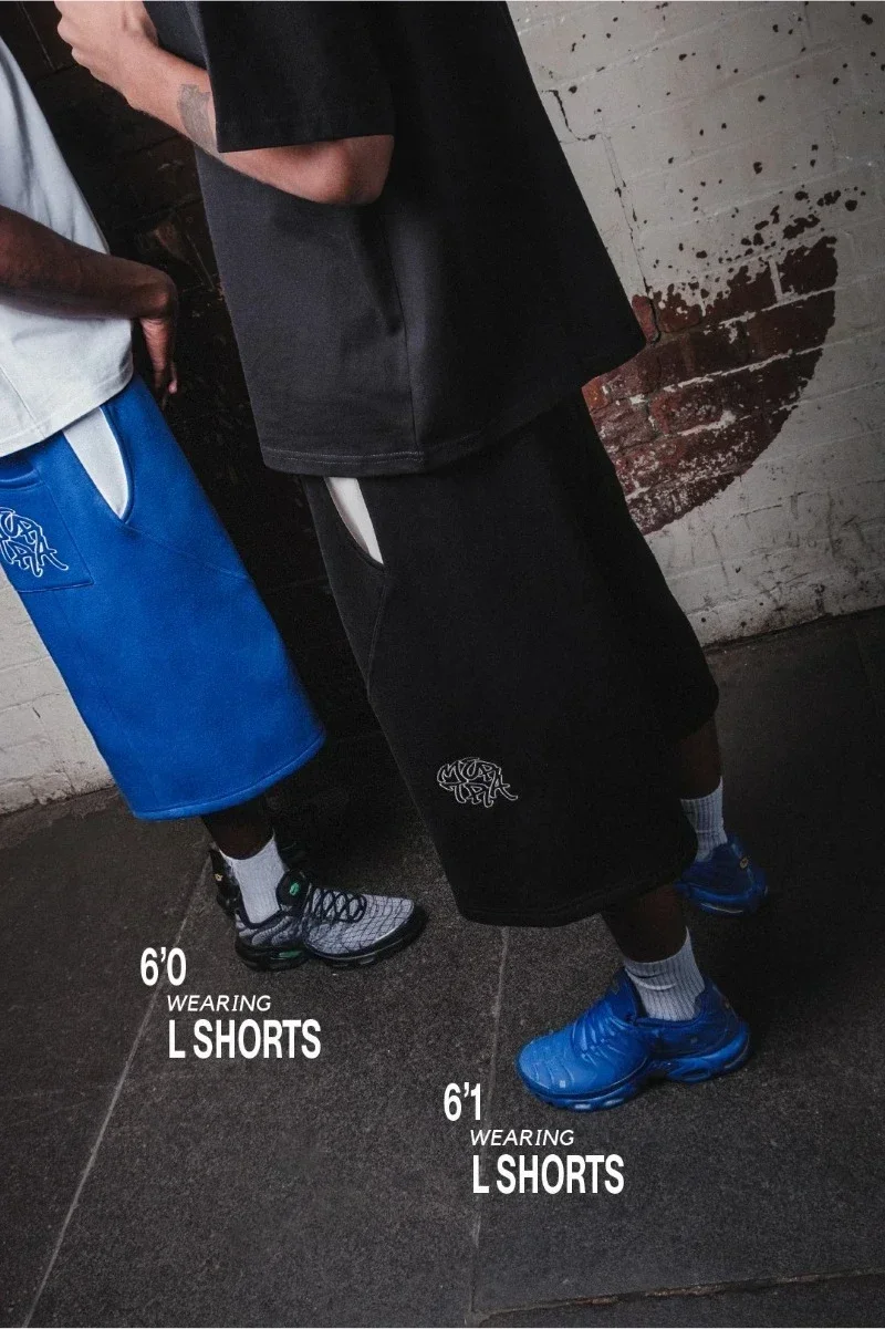 Embroidered retro sports and casual shorts Mertra graphics simple patchwork shorts y2k retro track shorts streetwear