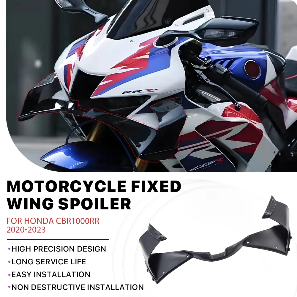 

NEW Motorcycle Fairing fixed wing, Carbon Winglet Spoiler, for Honda CBR1000RR CBR 1000RR, 2020-2023,Aerodynamic front wing