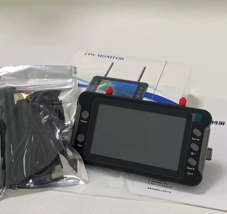 

5.8G 40CH Dual Antennas FPV Monitor With 4.3 Inch LCD Display 16:9 NTSC/PAL Auto Search Video Record For RC FPV Quadcopter Drone