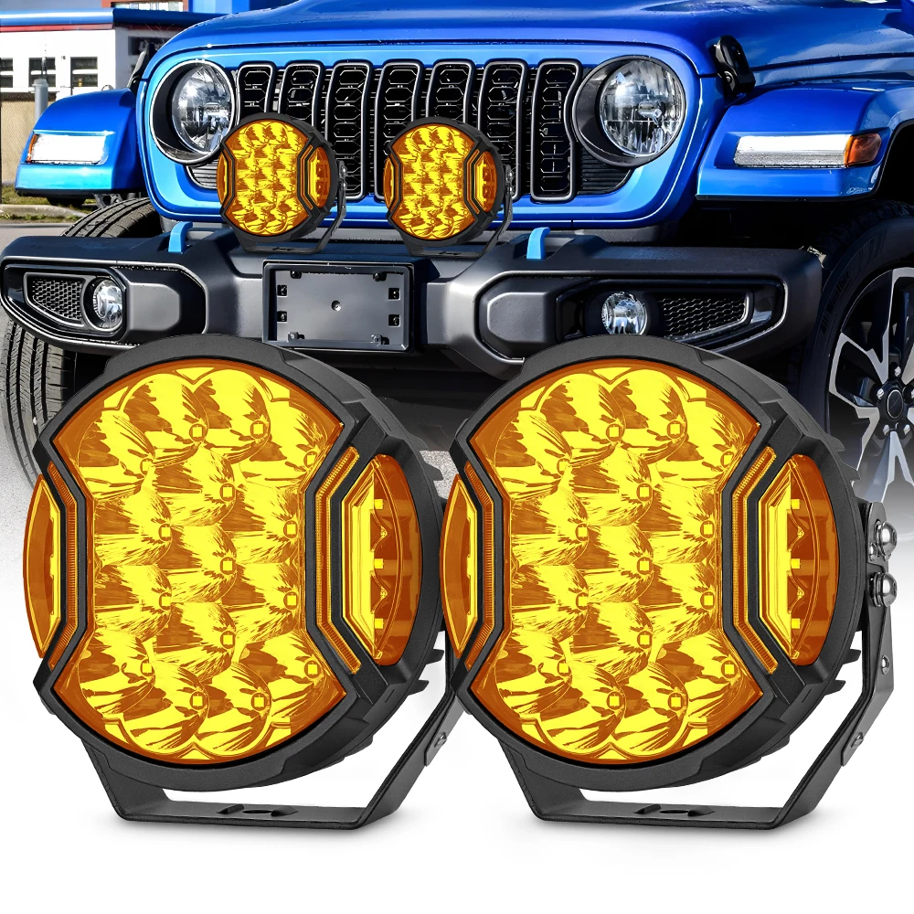 

Waterproof Fog Lamp for Offroad Truck SUV Tractor ATV UTV with Adjustable Bracket Combo Beam LED Work Light 12V 24V