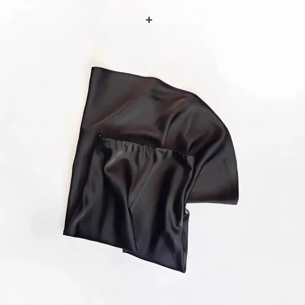 

Women's High Waist Satin Acetate Silk Skirt Mid-Length Slim Fit A-Line Long Skirt with Split Hip Fishtail Design for Summer