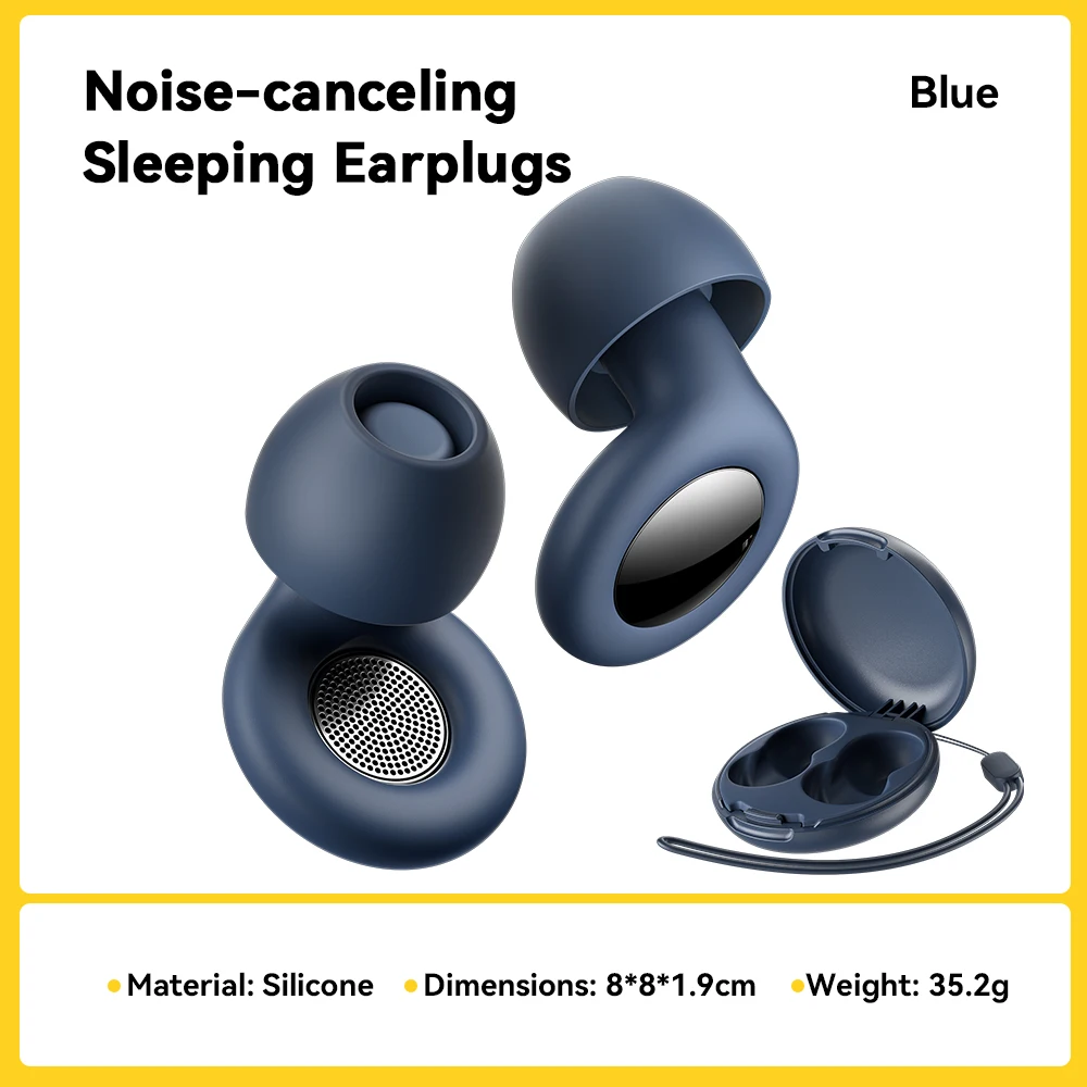 Essager Silicone Ear Plugs Sleep Noise Reusable Earplug with Storage Case Soft Anti Noise Earplug for Sleep Concerts Travel Work image 3