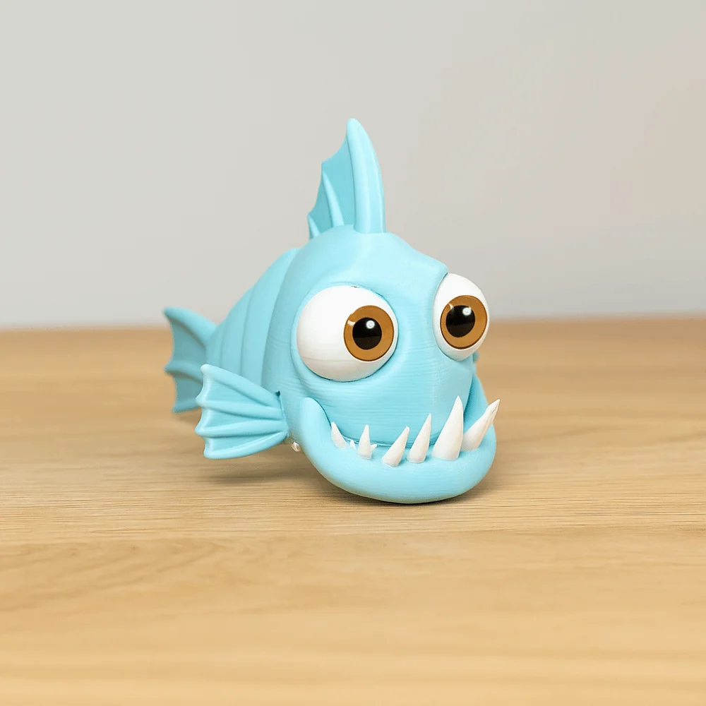 Statue de figurines de Piranha imprimées en 3D PLA, modèle de Piranha réaliste fait à la main, articulations à collectionner peuvent bouger